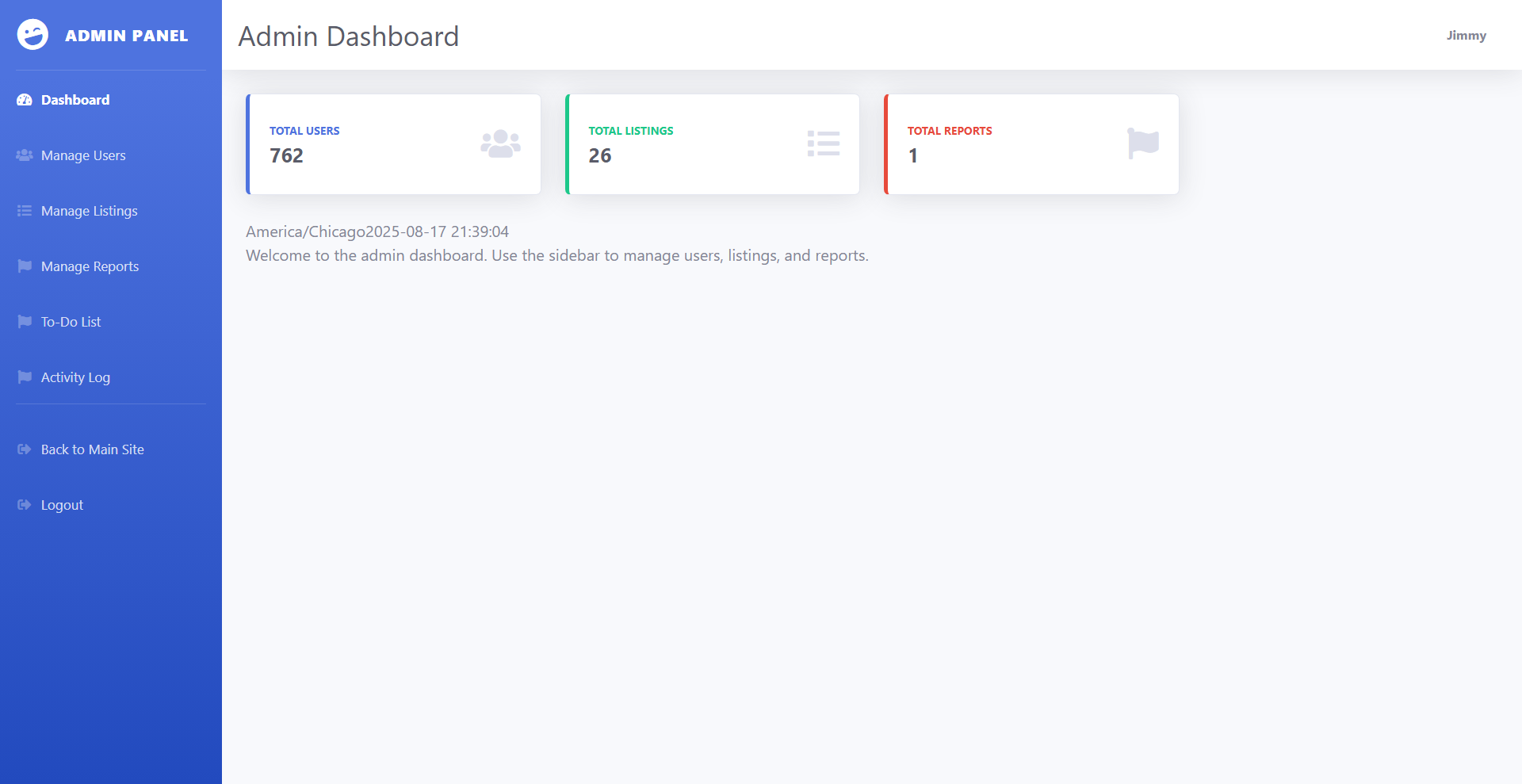 Admin Dashboard
